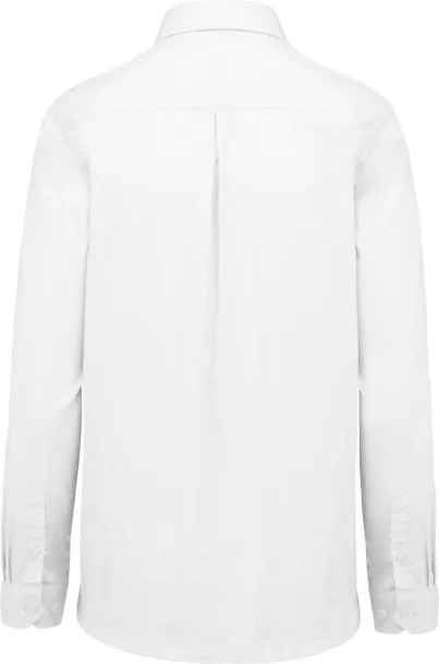  LADIES’ NEVADA LONG SLEEVE COTTON SHIRT - Kariban White