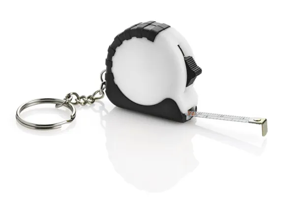 MISU Keychain - tape measure  1 m White