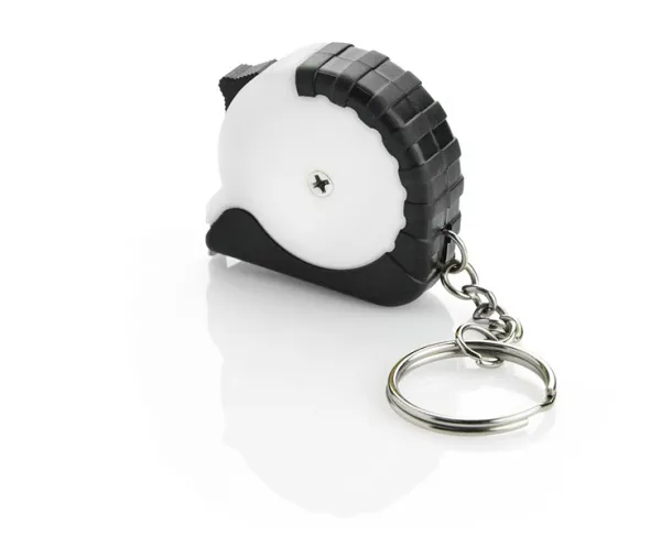 MISU Keychain - tape measure  1 m White