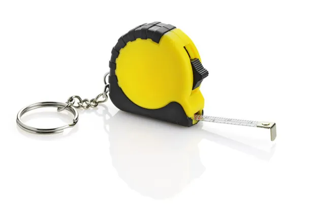 MISU Keychain - tape measure  1 m Yellow
