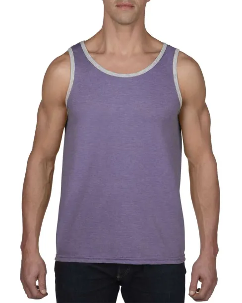  ADULT LIGHTWEIGHT TANK - Anvil Heather Purple Heather Grey