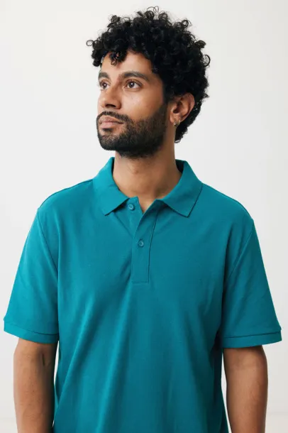  Iqoniq Yosemite recycled cotton pique polo, heather grey - iqoniq 45533C 