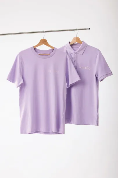  Iqoniq Yosemite recycled cotton pique polo, heather grey - iqoniq purple 