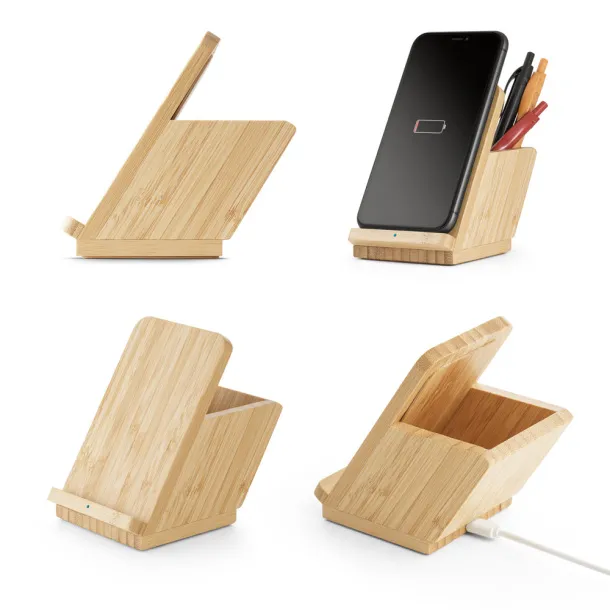 LEAVITT Wireless charger in bamboo