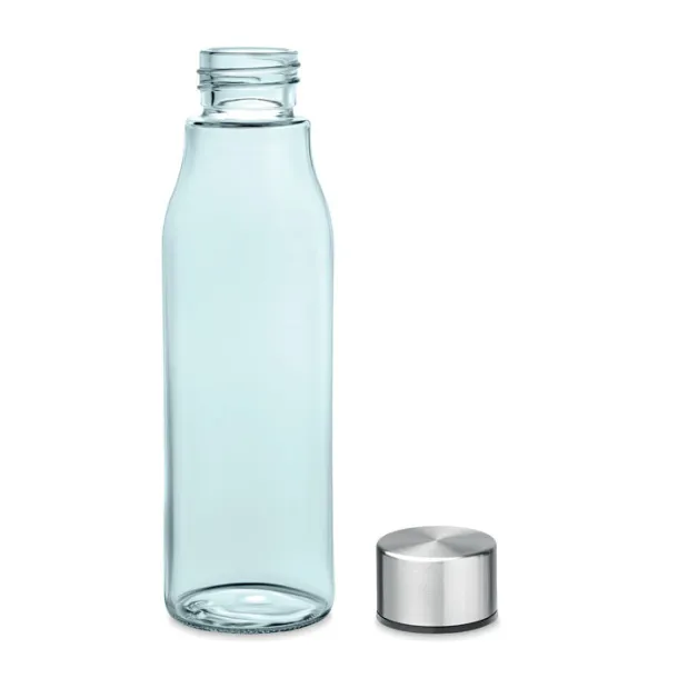 VENICE Glass drinking bottle 500 ml transparent blue