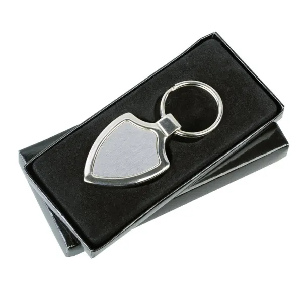 EMBLEM metal key ring Silver