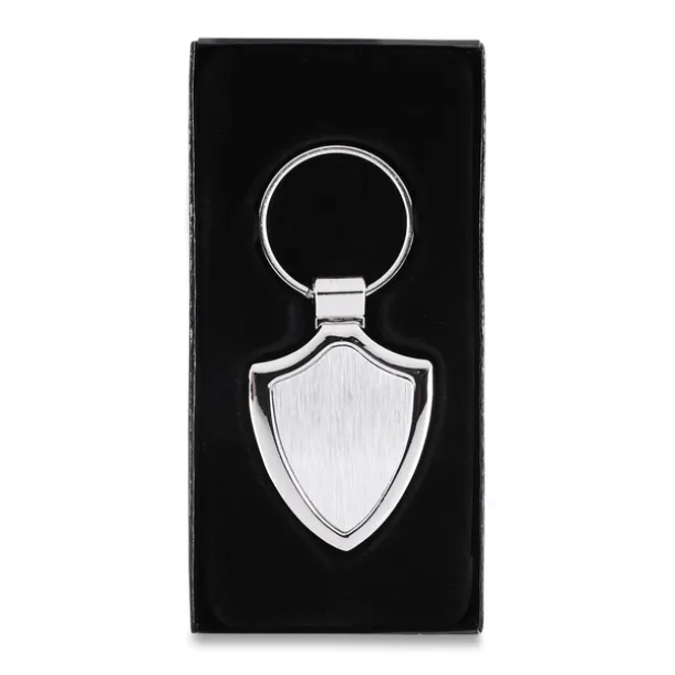 EMBLEM metal key ring Silver