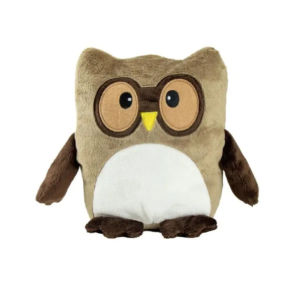 Professowl Plush owl, pillow light brown