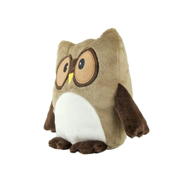 Professowl Plush owl, pillow light brown