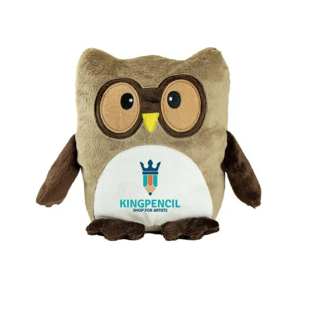 Professowl Plush owl, pillow light brown