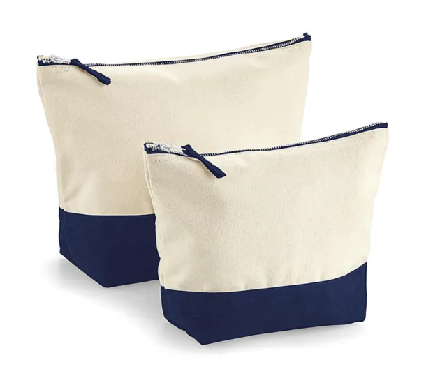  Dipped Base Canvas Accessory Bag - Westford Mill Natural Navy