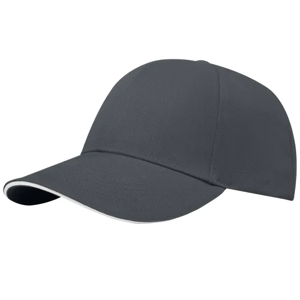 Topaz 6 panel GRS recycled sandwich cap - Elevate NXT Storm grey