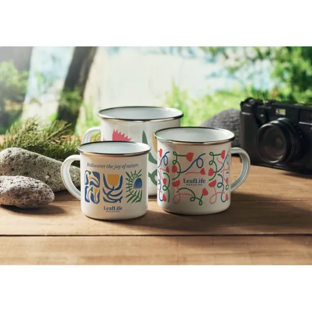 PLATEADO S Enamel layer sublimation mug White