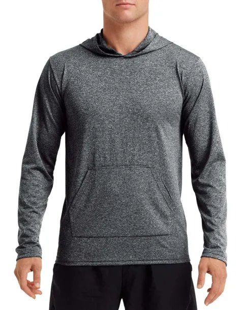  PERFORMANCE® ADULT HOODED T-SHIRT - Gildan Heather Sport Black