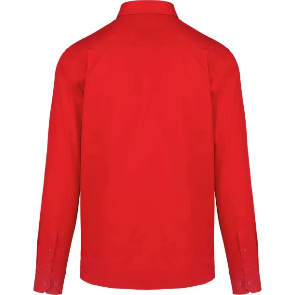  MEN'S NEVADA LONG SLEEVE COTTON SHIRT - Kariban Red