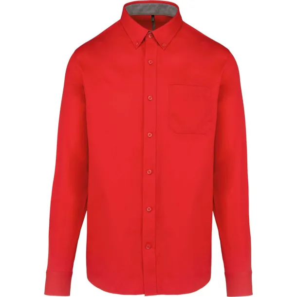  MEN'S NEVADA LONG SLEEVE COTTON SHIRT - Kariban Red