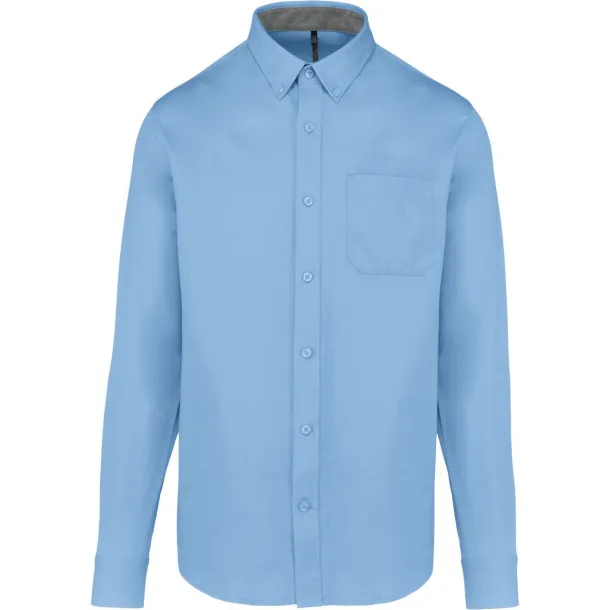  MEN'S NEVADA LONG SLEEVE COTTON SHIRT - Kariban Sky blue