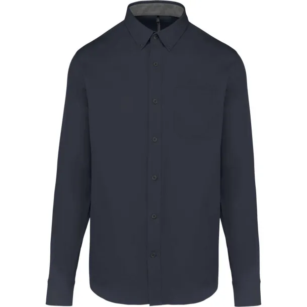  MEN'S NEVADA LONG SLEEVE COTTON SHIRT - Kariban Navy