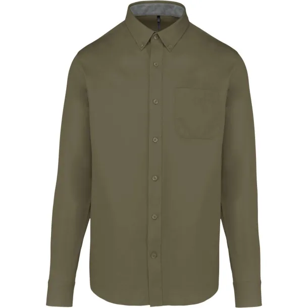  MEN'S NEVADA LONG SLEEVE COTTON SHIRT - Kariban Light Khaki