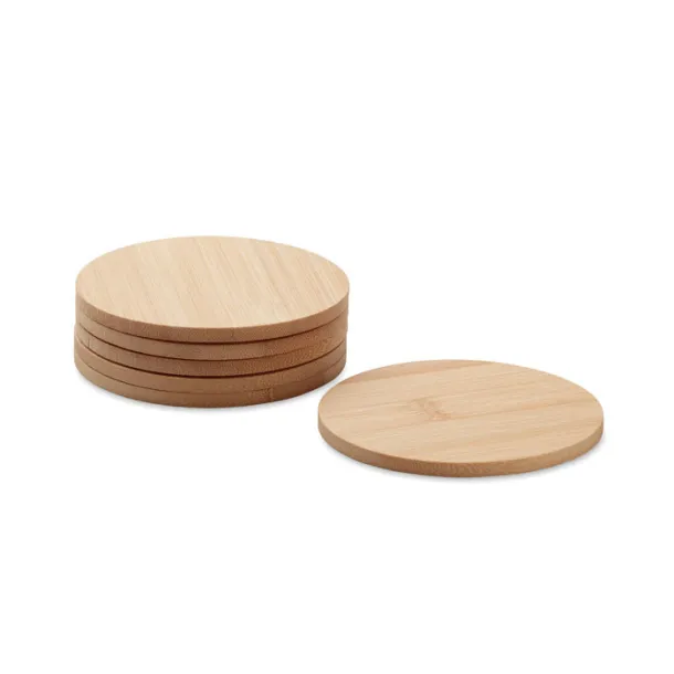 BAYIN SET Set of 6 bamboo coasters Wood