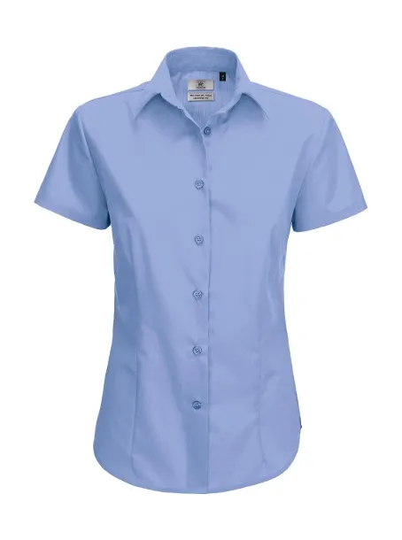  Smart SSL/women Poplin Shirt - B&C Business Blue