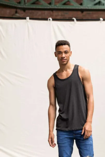  TRI-BLEND VEST - Just Ts Solid Black