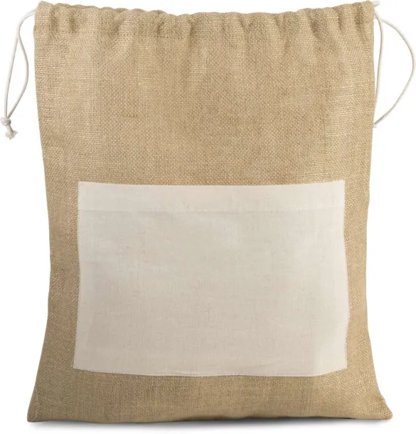  JUTE DRAWSTING BAG - Kimood Natural Gold