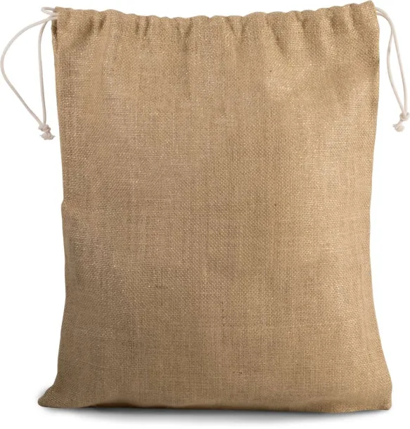  JUTE DRAWSTING BAG - Kimood Natural Gold