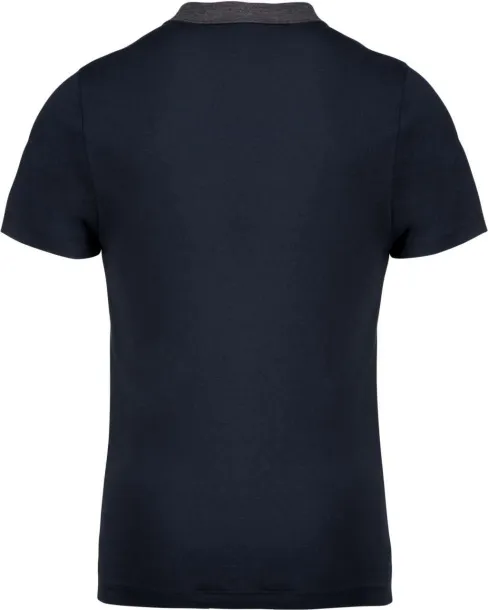  MEN'S TWO-TONE JERSEY POLO SHIRT - Kariban Navy Dark Grey Heather