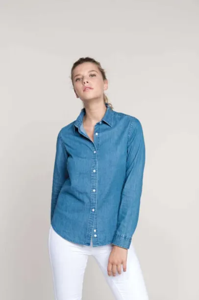  LADIES’ DENIM SHIRT - Kariban Chambray Blue