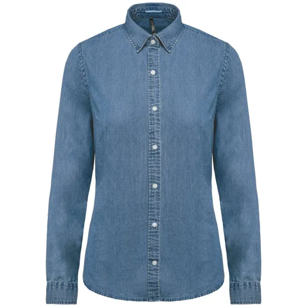  LADIES’ DENIM SHIRT - Kariban Chambray Blue