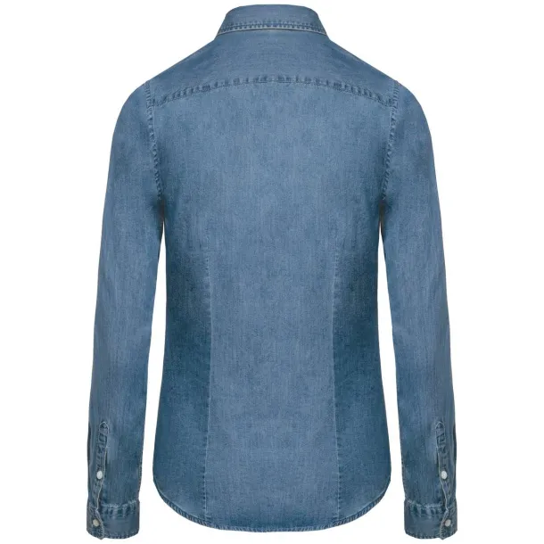  LADIES’ DENIM SHIRT - Kariban Chambray Blue