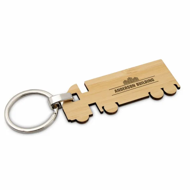 Tuva Bamboo keyring "truck" wood