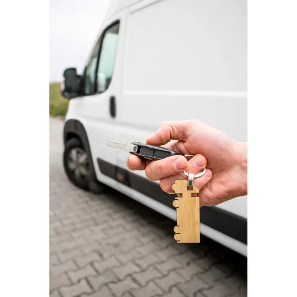 Tuva Bamboo keyring "truck" wood