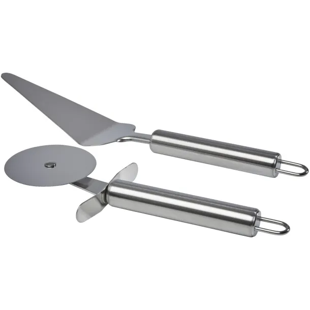Tagly 2-piece pizza set Silver