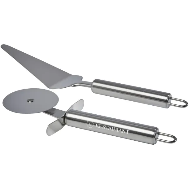 Tagly 2-piece pizza set Silver