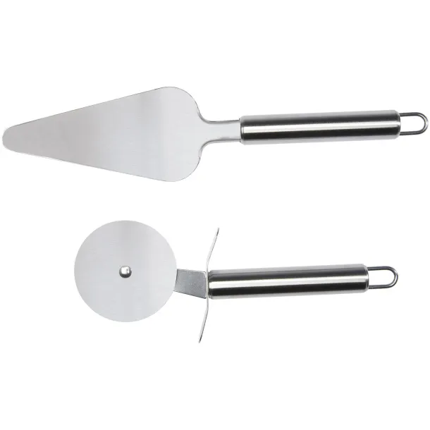 Tagly 2-piece pizza set Silver