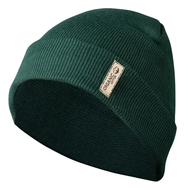 Daison organic cotton winter cap Dark green