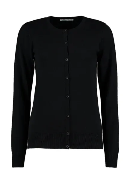  Women's Classic Fit Arundel Crew Neck Cardigan - Kustom Kit Black