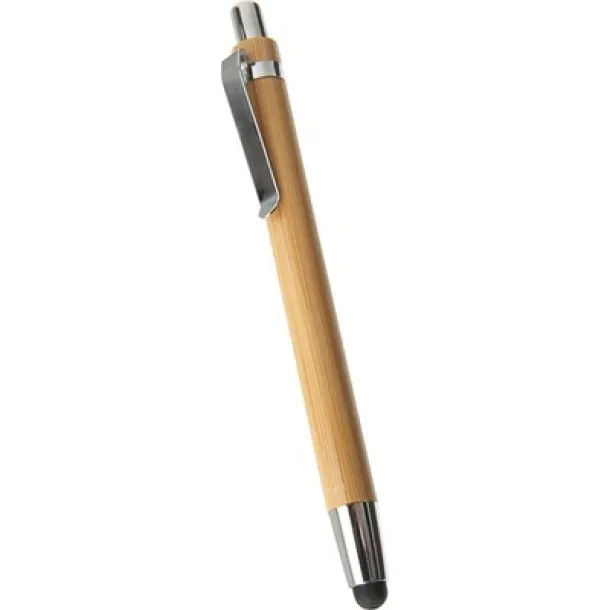  Bamboo ball pen, touch pen brown