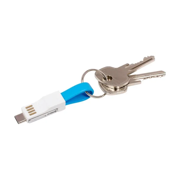  Keyring, charging and synchronization cable blue