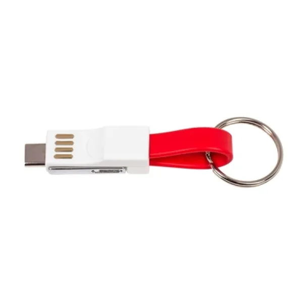  Keyring, charging and synchronization cable red