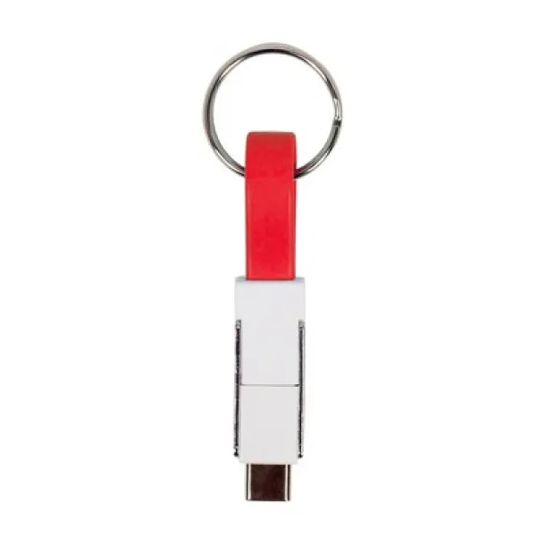  Keyring, charging and synchronization cable red