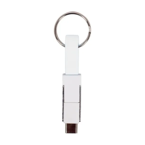  Keyring, charging and synchronization cable white