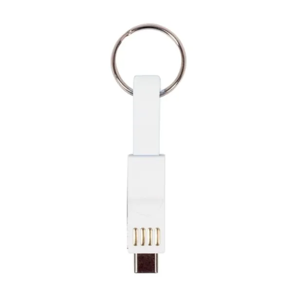  Keyring, charging and synchronization cable white