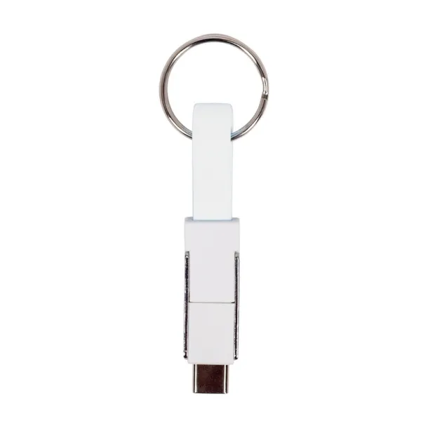  Keyring, charging and synchronization cable white