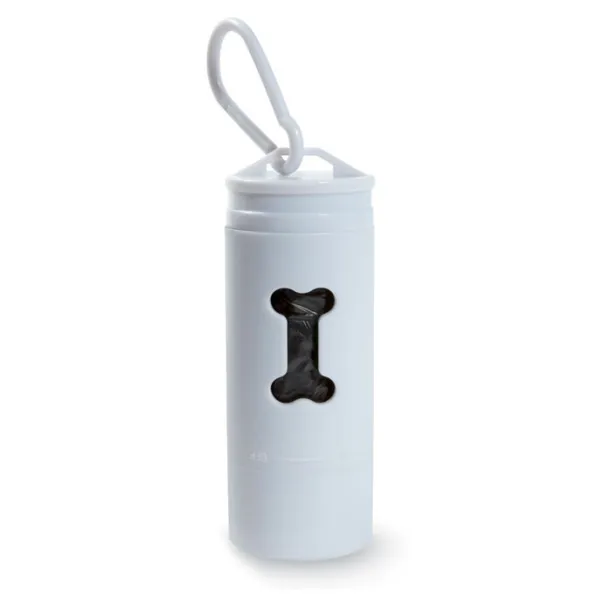 TEDY LIGHT LED torch with pet waste bag White