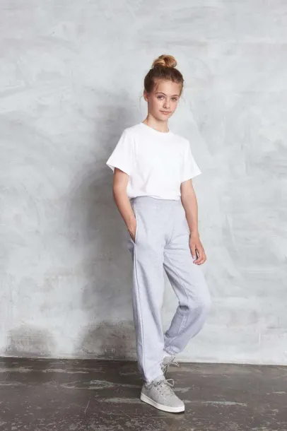  KIDS CUFFED JOGPANTS - Just Hoods Heather Grey