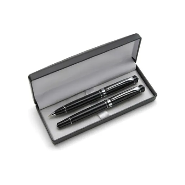  Writing set, ball pen and roller ball pen black