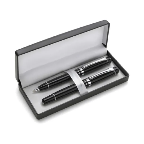  Writing set, ball pen and roller ball pen black